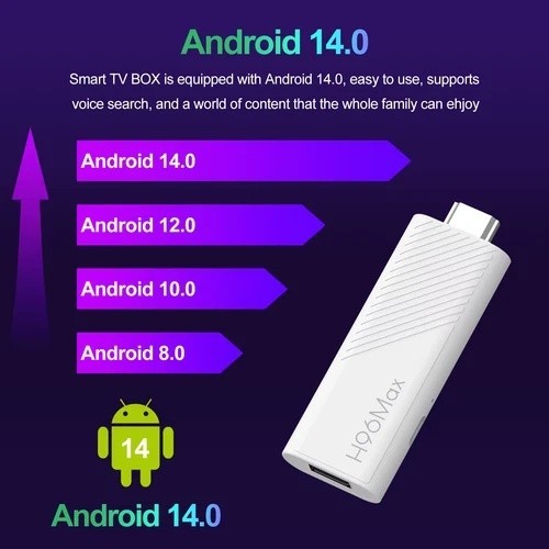 Android TV Stick H96 Max H313 TV Stick Google Voice Assistant TV Box Wifi6 BT5.0