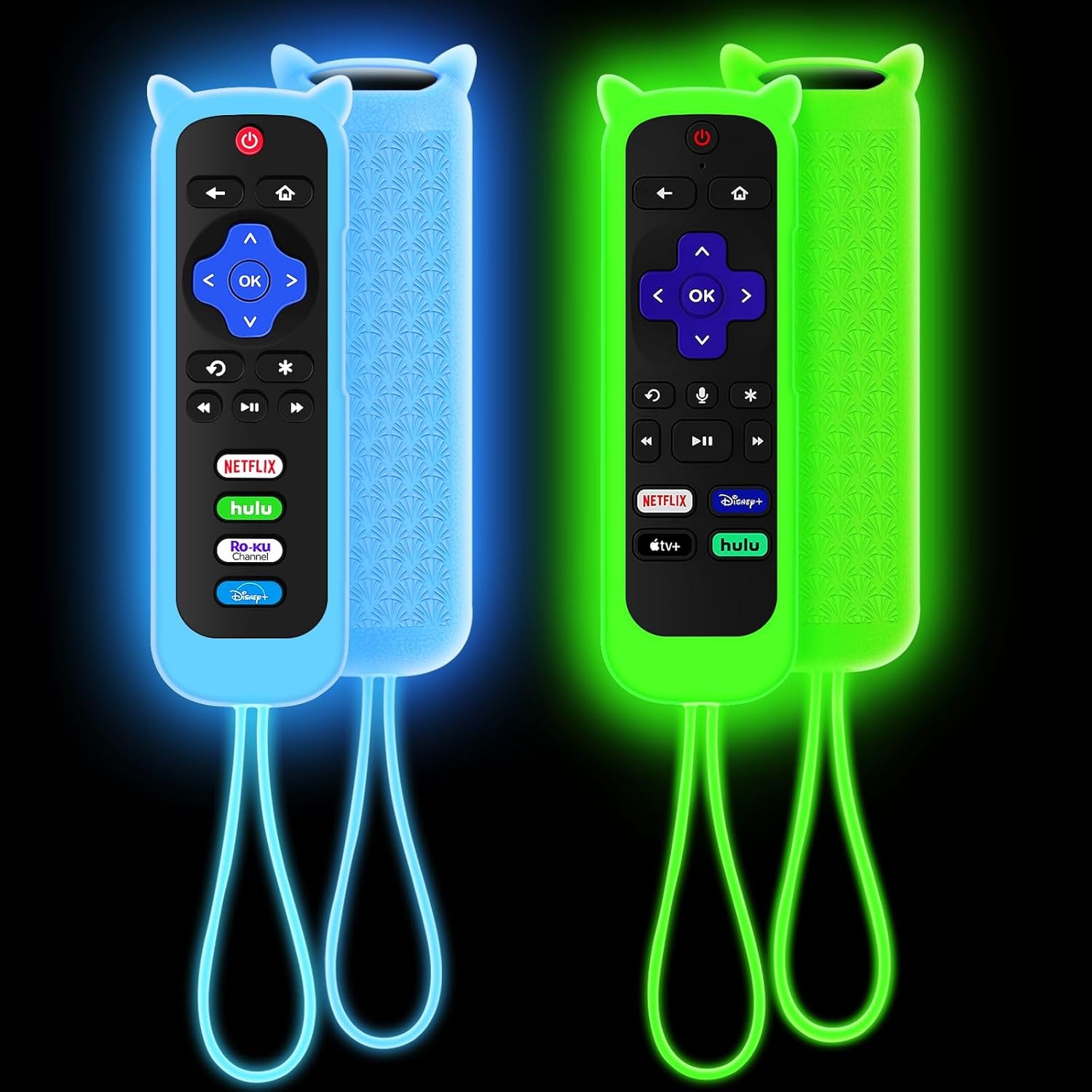 2 Pack Cover for Roku Remote, Case for Hisense/TCL Roku TV Steaming