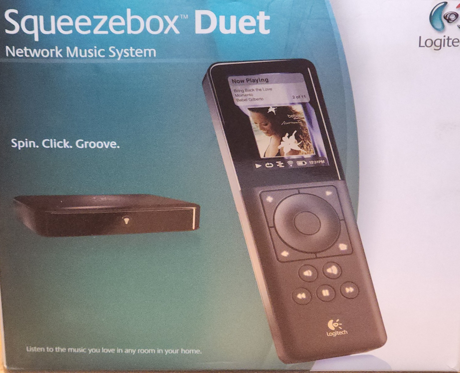 Logitech Squeezebox Duet Network Music System, WiFi Radio Stations 2.4 Color LCD