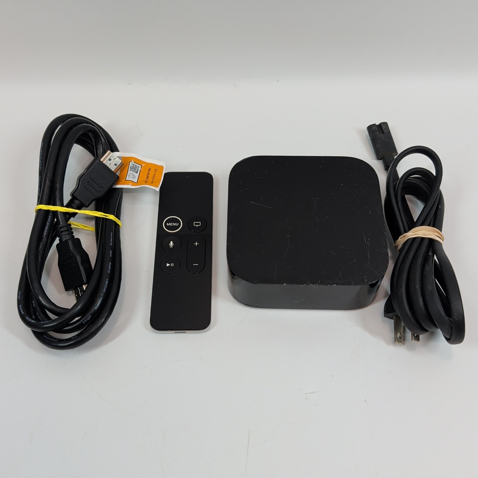 Apple TV HD 4th Gen A1625 32GB Media Streamer with Siri Remote A1962 & Cables