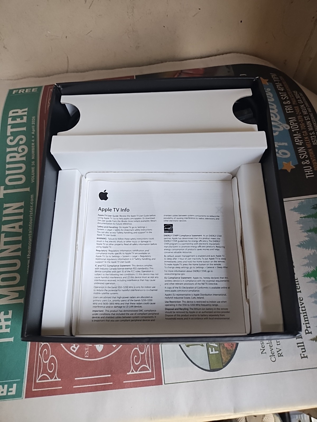 Apple TV HD 4th Gen A1625 MR912LL/A 2GB RAM 32GB w/Power Cord~Working