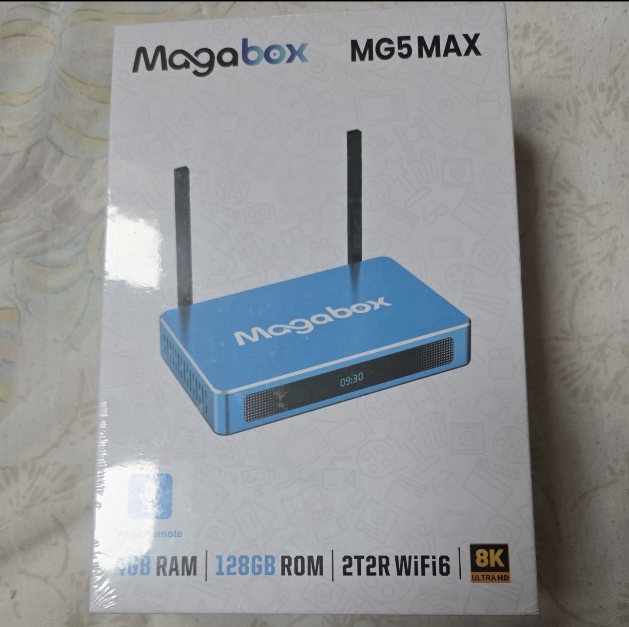 Magabox MG5 MAX 8K Android TV Box WiFi 6 128GB Octa Core HDR10+ Blue