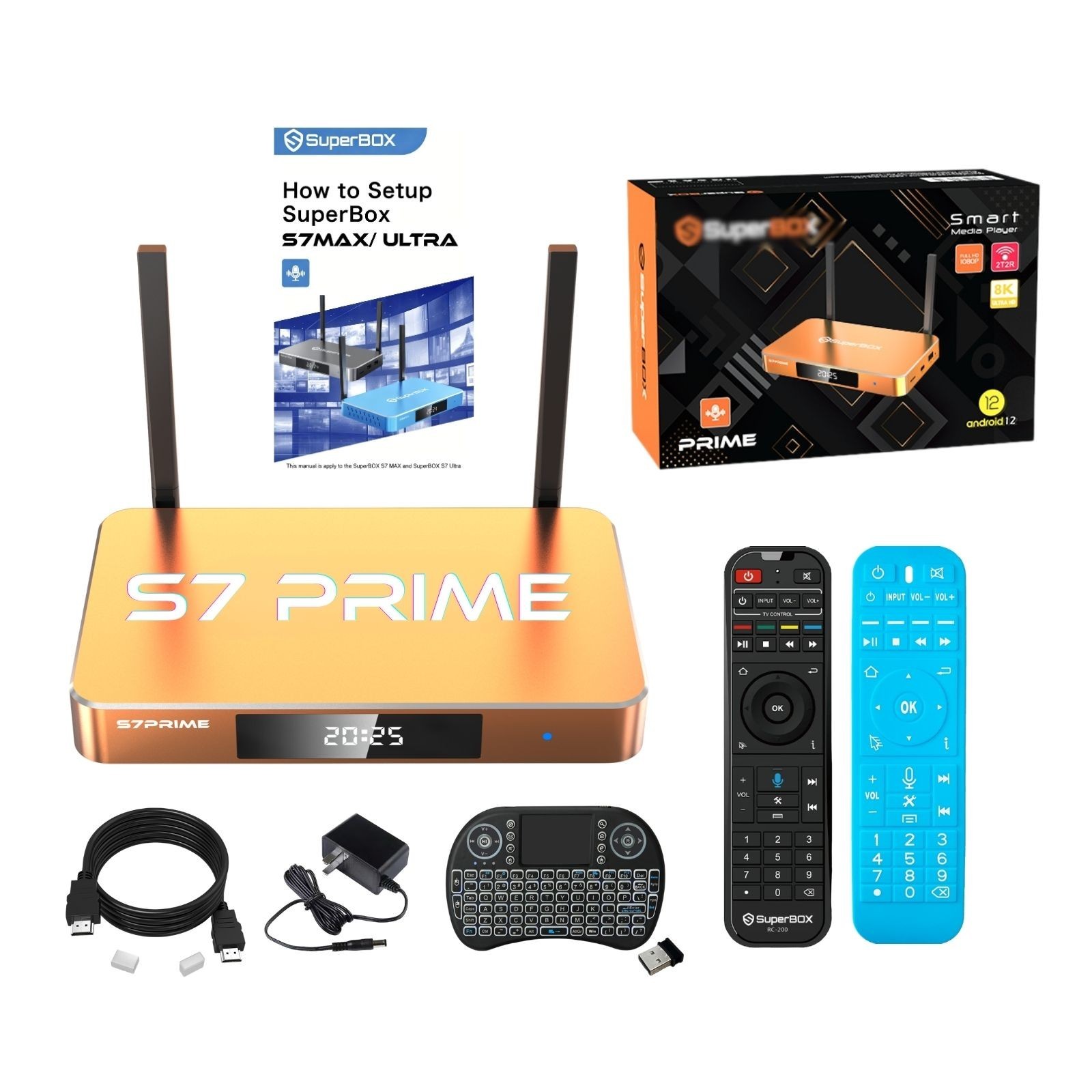 Superbox S7 Prime Smart Android TV Box 2026, 6k HD/128GB Streaming Media Player