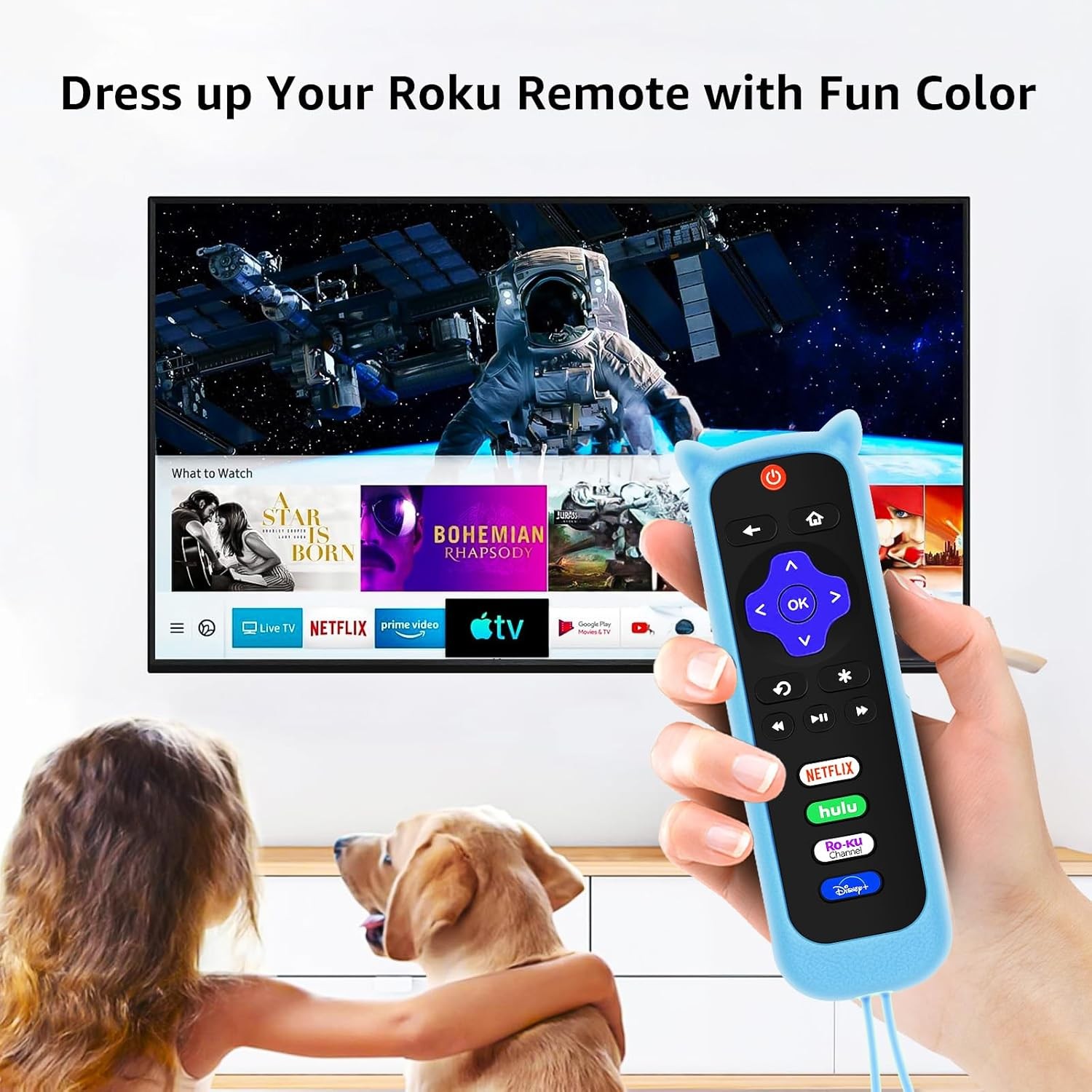 2 Pack Cover for Roku Remote, Case for Hisense/TCL Roku TV Steaming