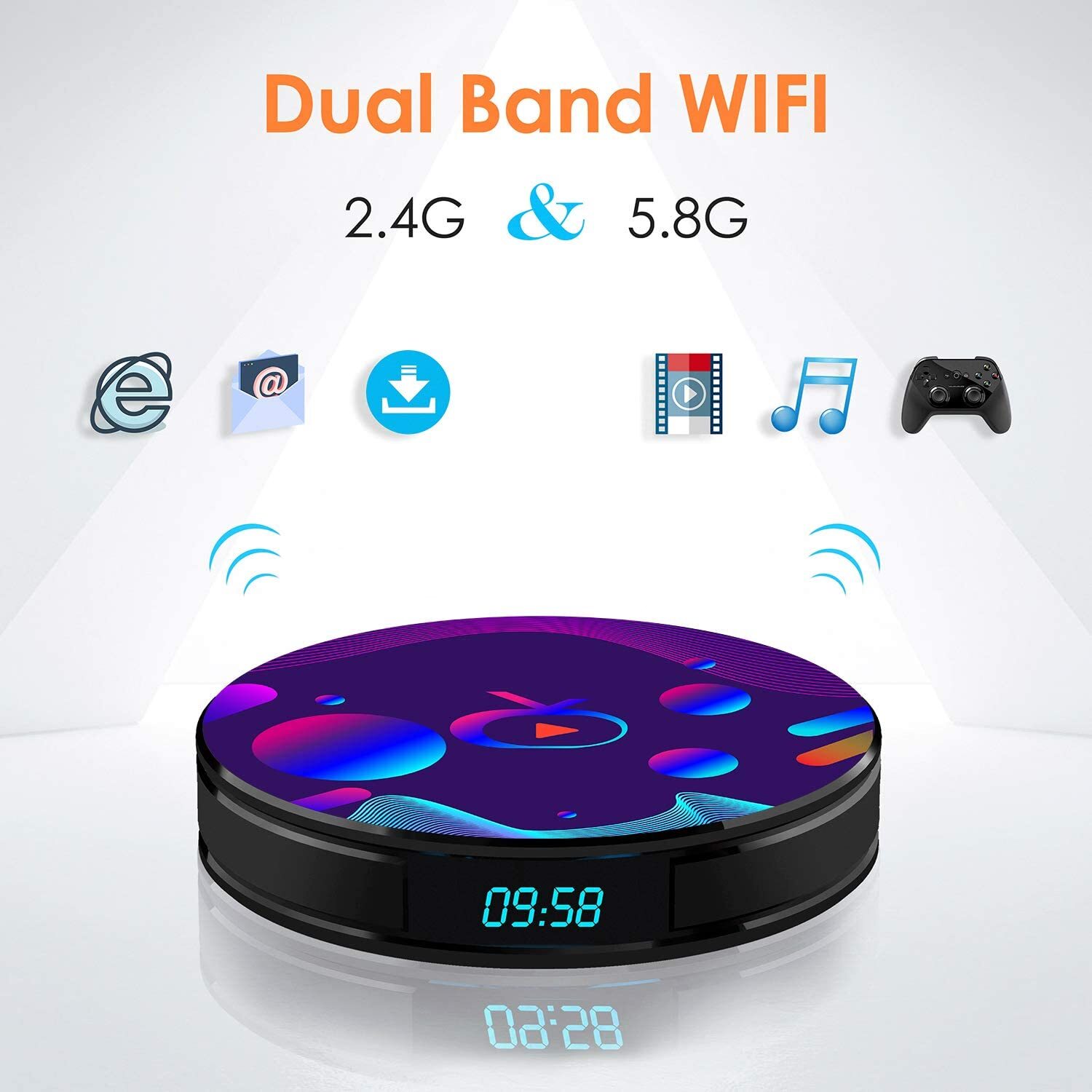 TV Box with 4GB RAM 32GB ROM MXIII Pro RK3318 Built in BT 4.1 Support Dual-Wifi