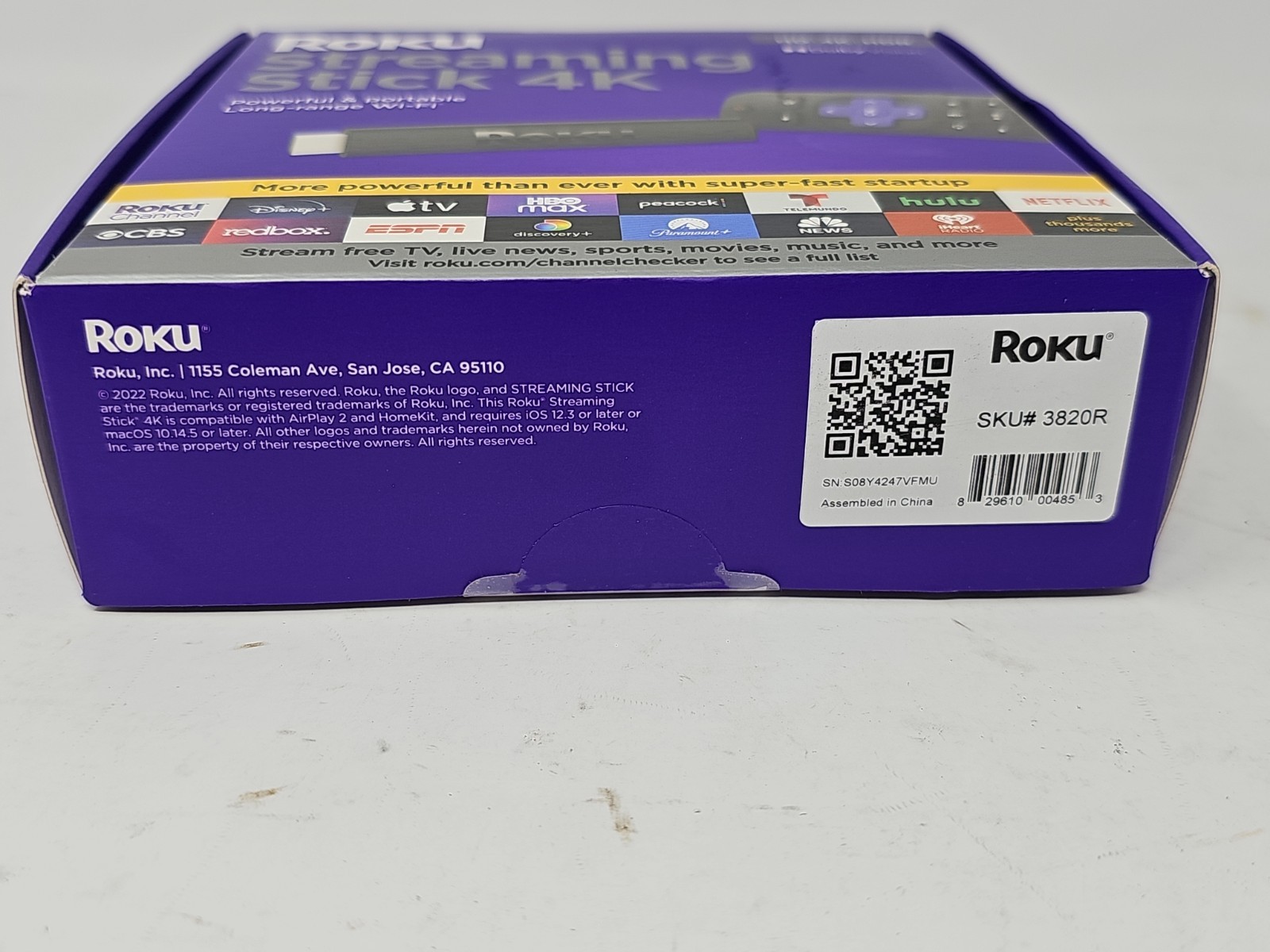 Roku Streaming Stick 4K – 3820R – HDR & Dolby Vision – Voice Remote – 4K UHD