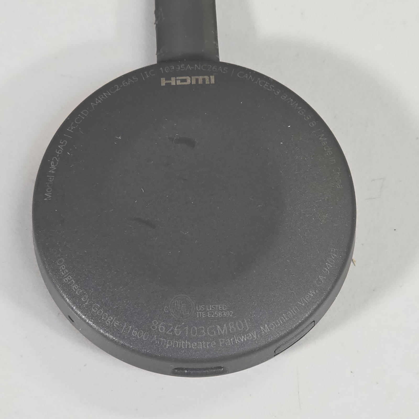 Google Chromecast Media Streaming Device NC2-6A5
