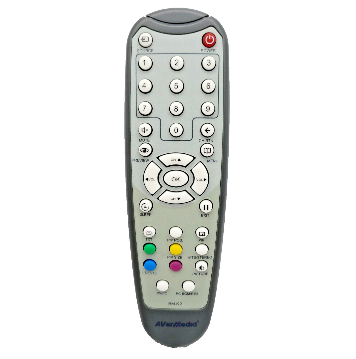 AverMedia A200P Hybrid TV Box 13 Remote *TESTED AND WORKING* RM-K2 Replacement