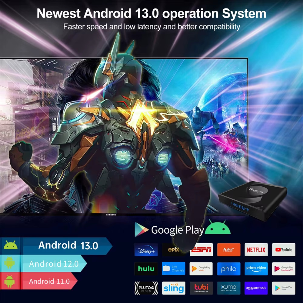 X88 PRO 13 TV Box Android 13 RK3528 4GB 64GB 8K HD Smart TVBox WIFI6 BT5 OTA Upg