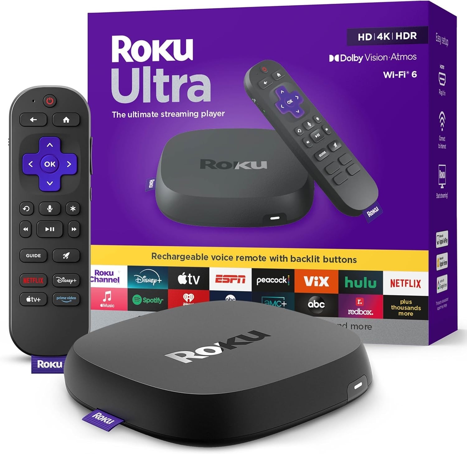 Roku Ultra – Ultimate 4K Streaming Player for Free Live TV – FREE SHIPPING