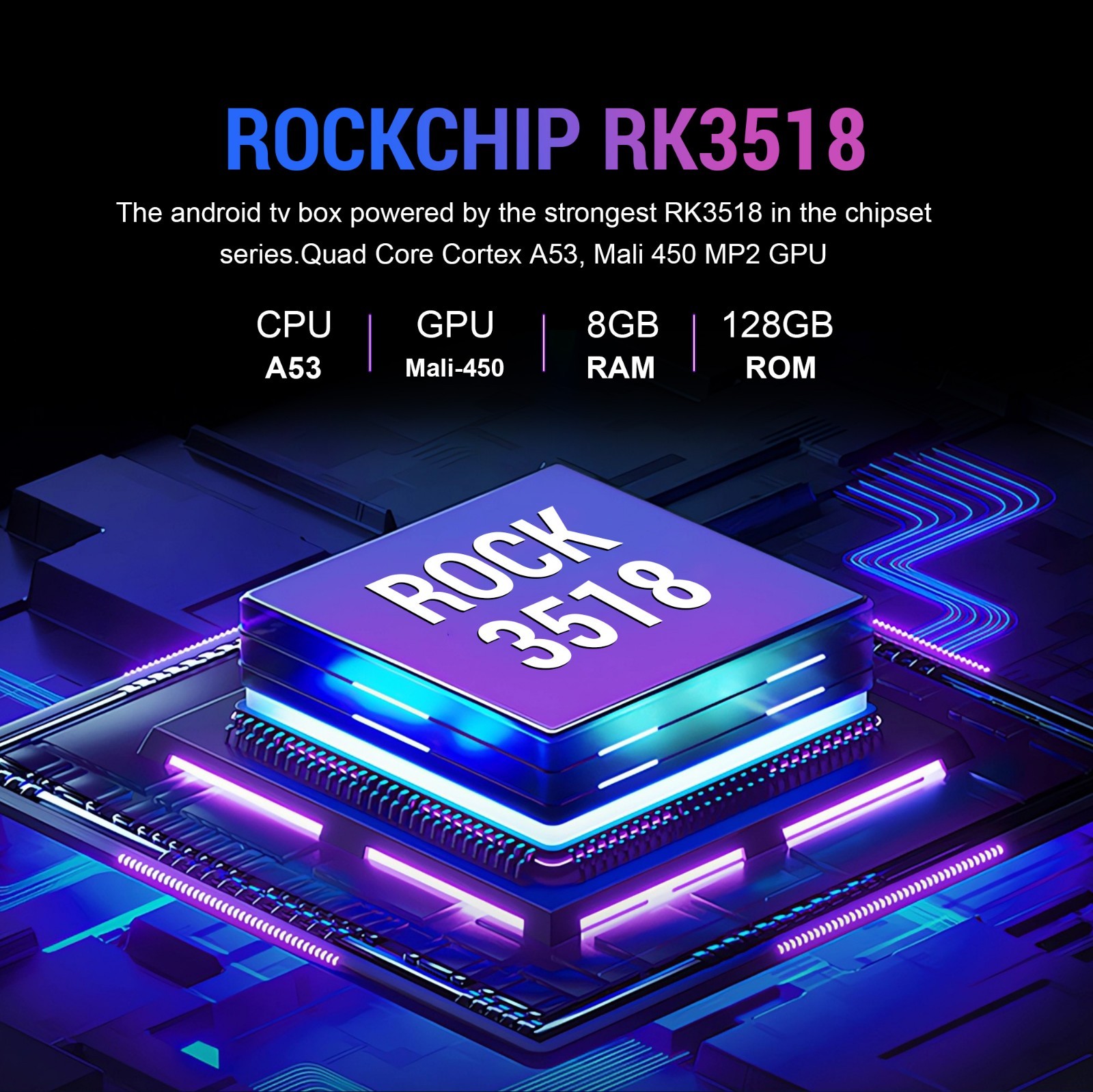 8K 4K Smart TV Box Android Quad Core 8GB RAM 128GB WiFi Media Player