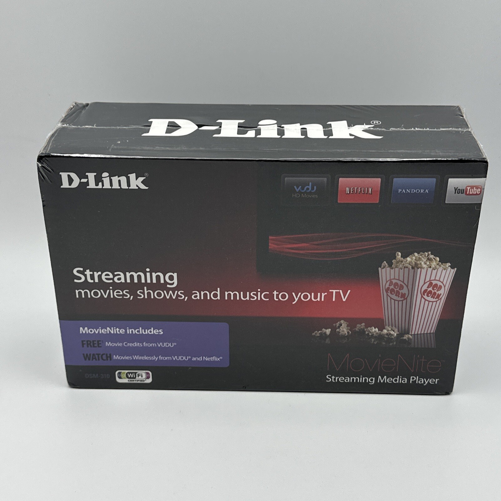 D-Link MovieNite DSM-310 Digital HD Media Streamer Netflix Vudu YouTube Pandora