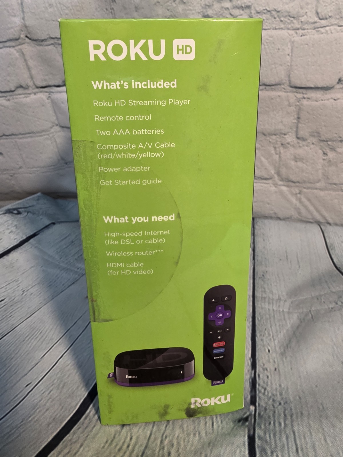 Roku HD (2nd Generation) Media Streaming Player 2500R – Black NEW