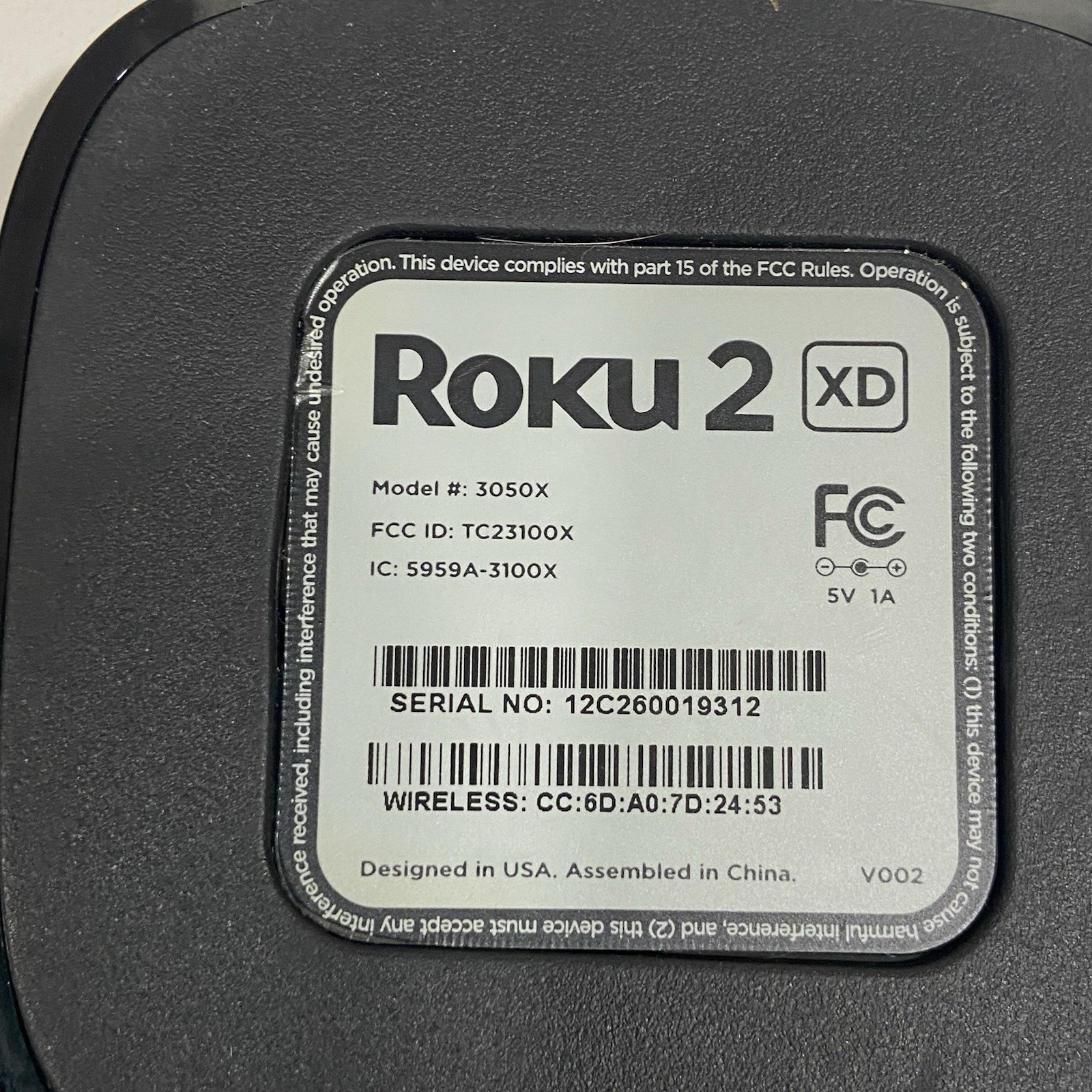 Bundle of Two Roku 2 3050X Streaming Devices with Remote – Untested for Parts