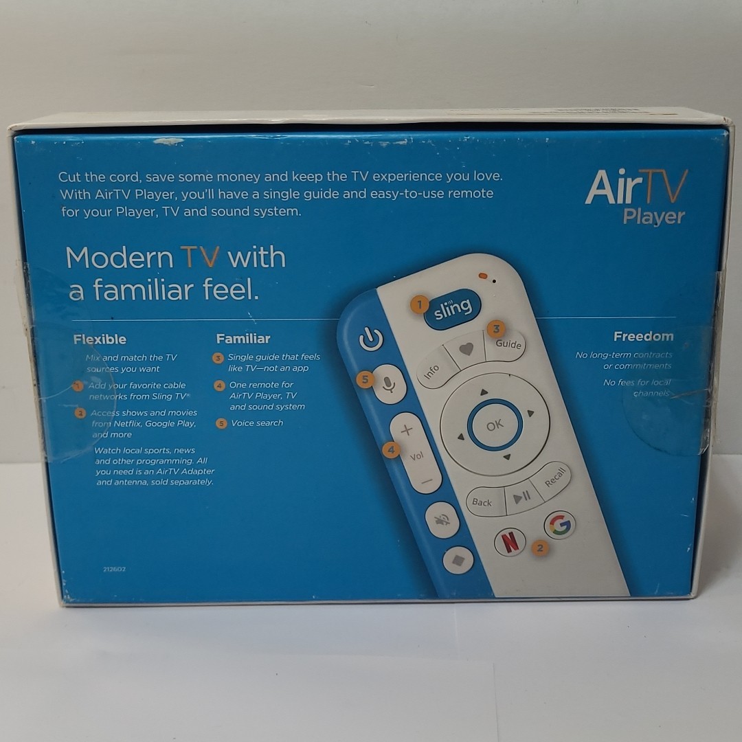AirTV Streaming Media Player HD 4K Sling Netflix Google Play UIW4010ECH Dual OTA