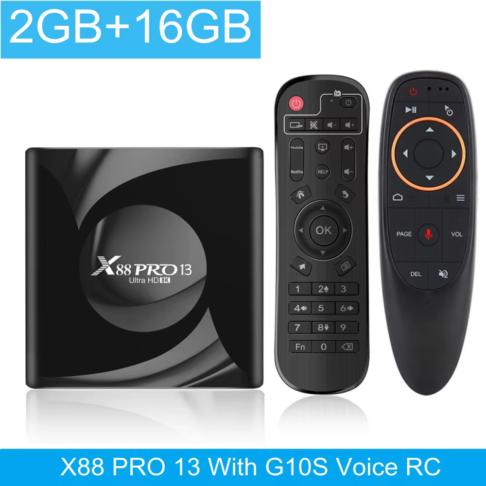 X88 PRO 13 TV Box Android 13 RK3528 4GB 64GB 8K HD Smart TVBox WIFI6 BT5 OTA Upg