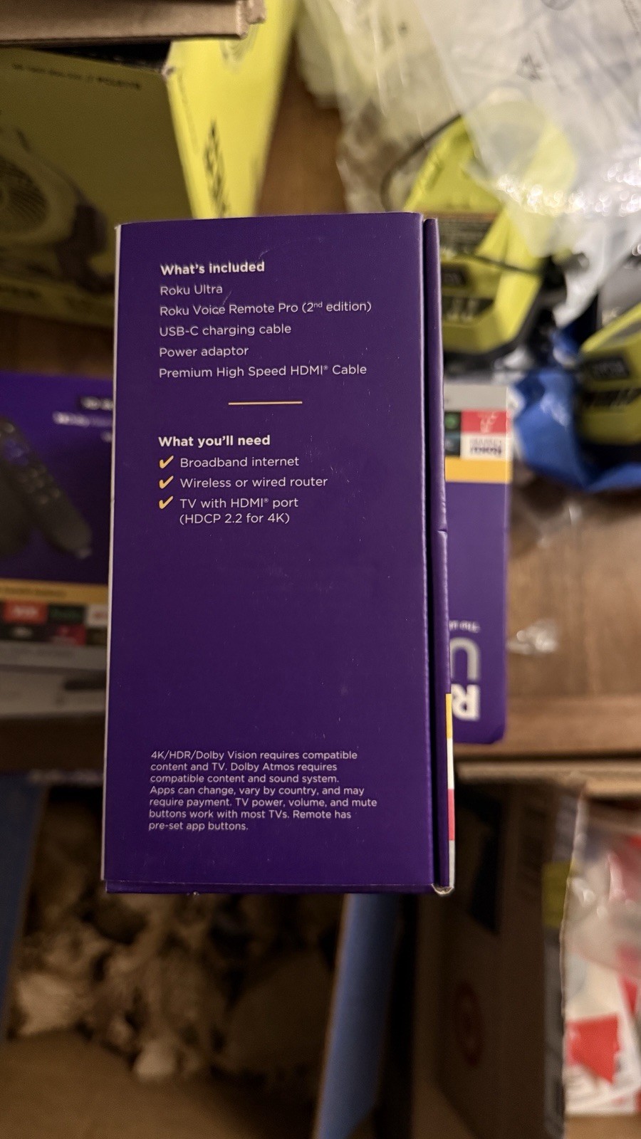 Roku Ultra 4K/HDR/DOLBY Vision Streaming Device with Voice Remote