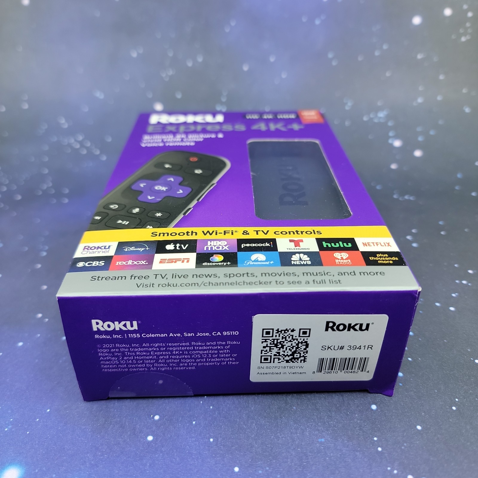 Roku Express 4K+ | Roku Streaming Device 4K/HDR with Voice Remote 3941R