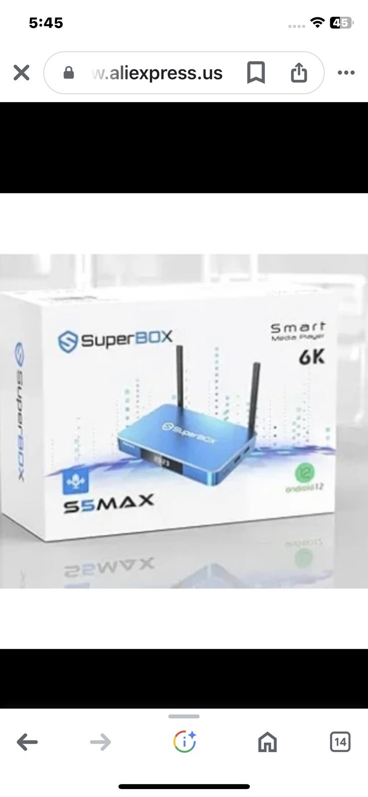 SuperBox S5 MAX Android 12.0 , Bluetooth Voice Command Smart TV Box 6k Ultra HD.