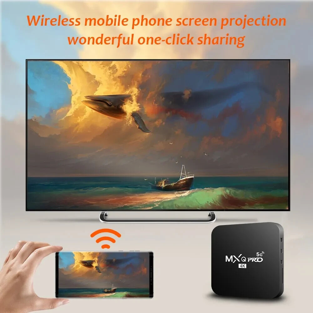 Smart TV Box MXQ-PRO 4K HD Android 10.0 TV BOX 2.4/5G Dual-WIFI 3D Video D