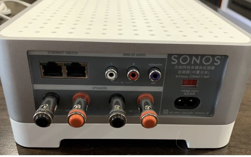 Sonos Connect:Amp Digital Media Streamer White/Gray (CTAZPUS1) Works With S1 App
