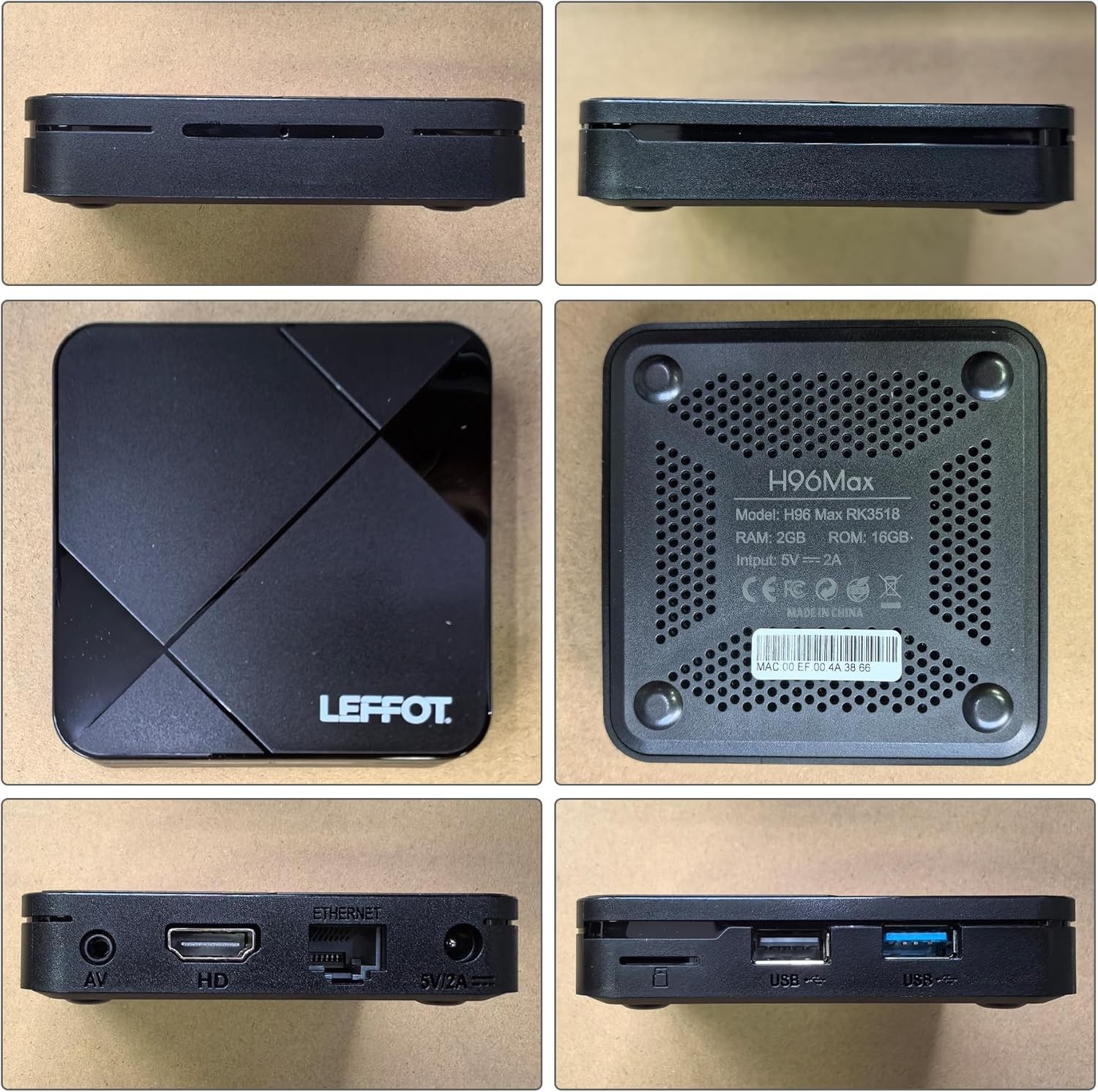 RK3518 Smart TV Box with 4K Ultra HD Streaming & Voice Control, 2GB RAM 16GB ROM