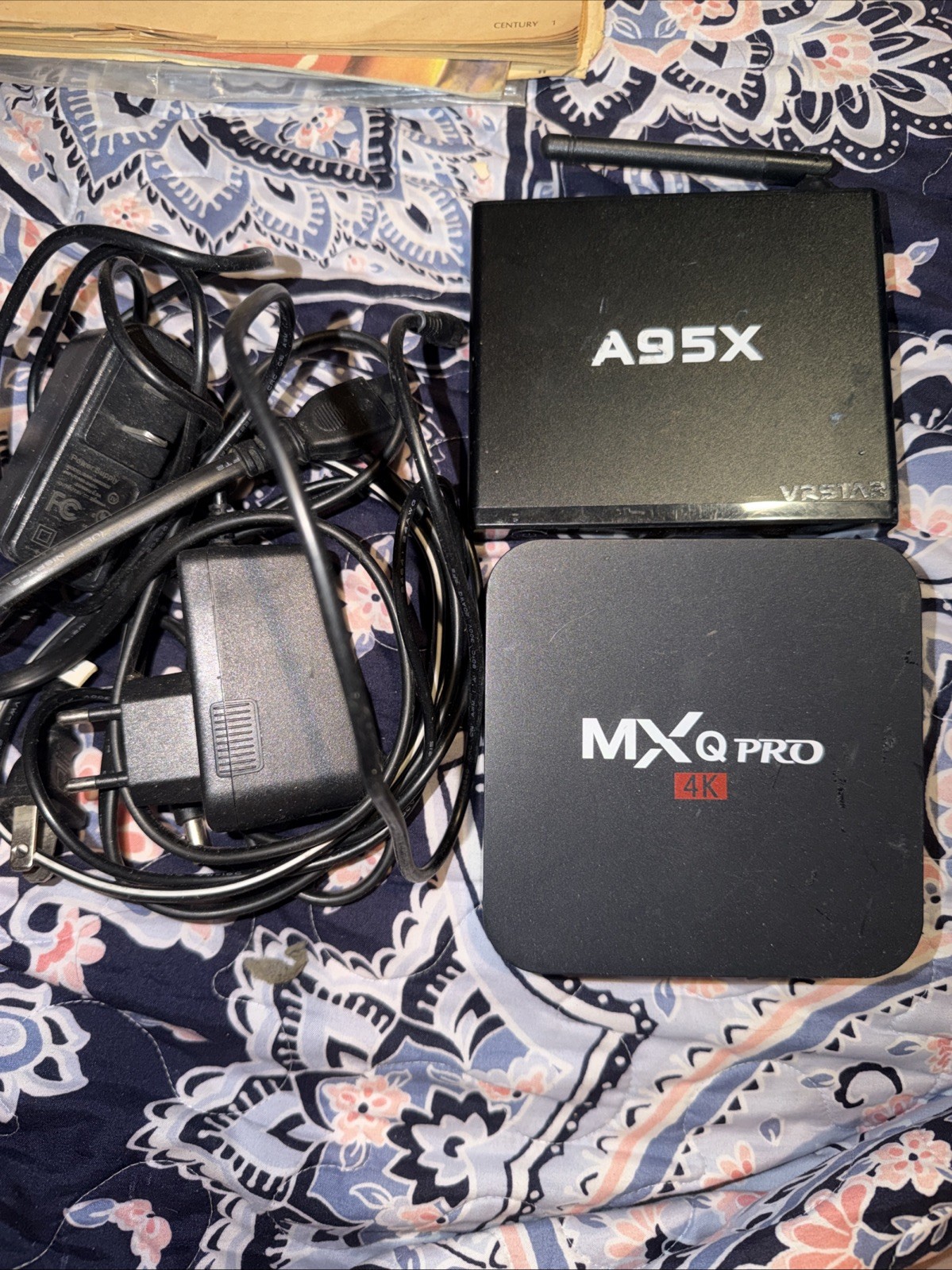 Lot of 2 Android TV Boxes: MXQ Pro 4K & NEXBOX A95X – No Remotes