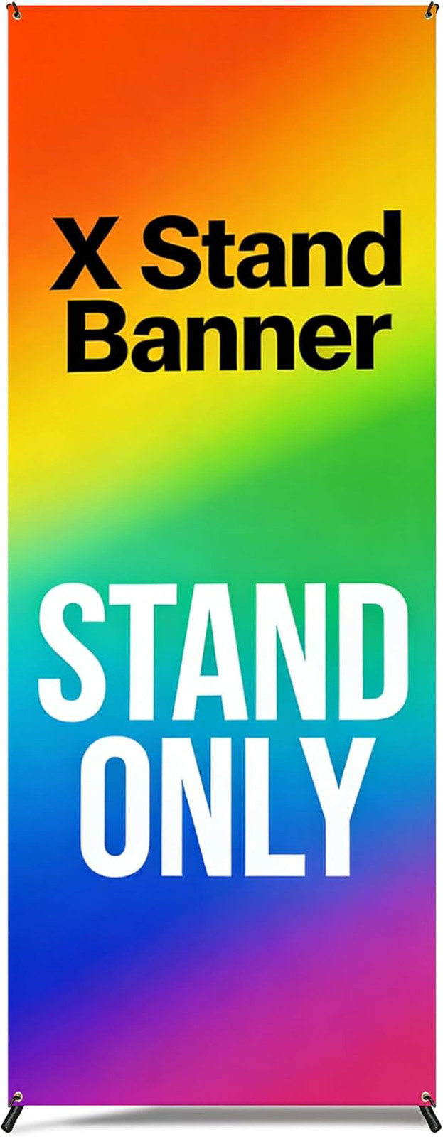 4U Media&Displays NEW Premium X Banner Stand 24″x72″ 1 UNIT with Carrying Bag (S