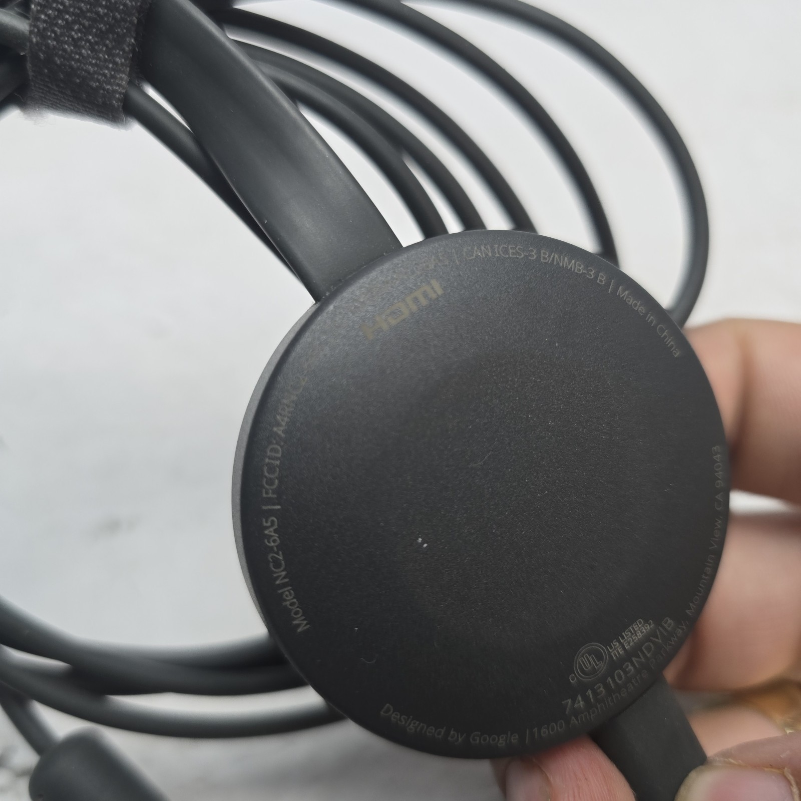 Google Chromecast Model NC2-6A5 1080 Media Streaming HDMI With Power Cord