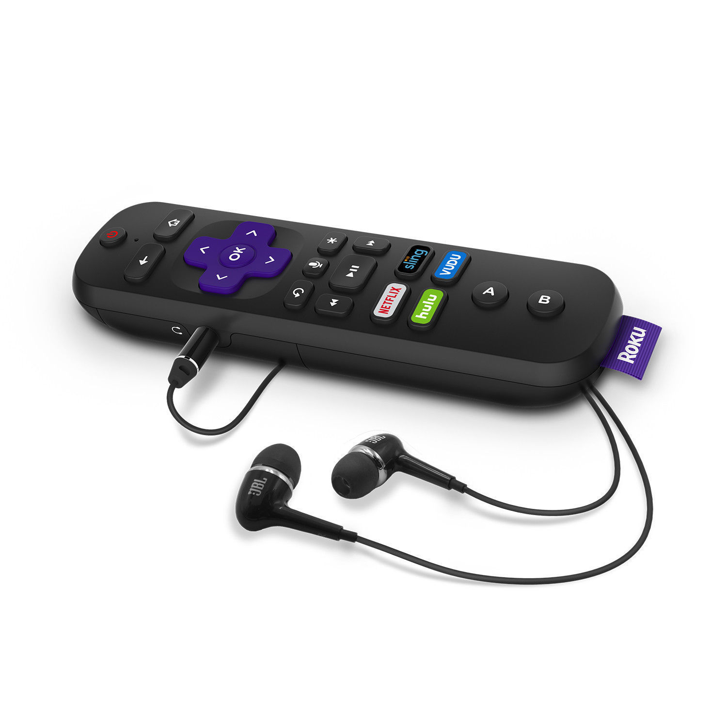New Roku Ultra 4K/HD/HDR Streaming Media Player with JBL Headphones 4661R- Black