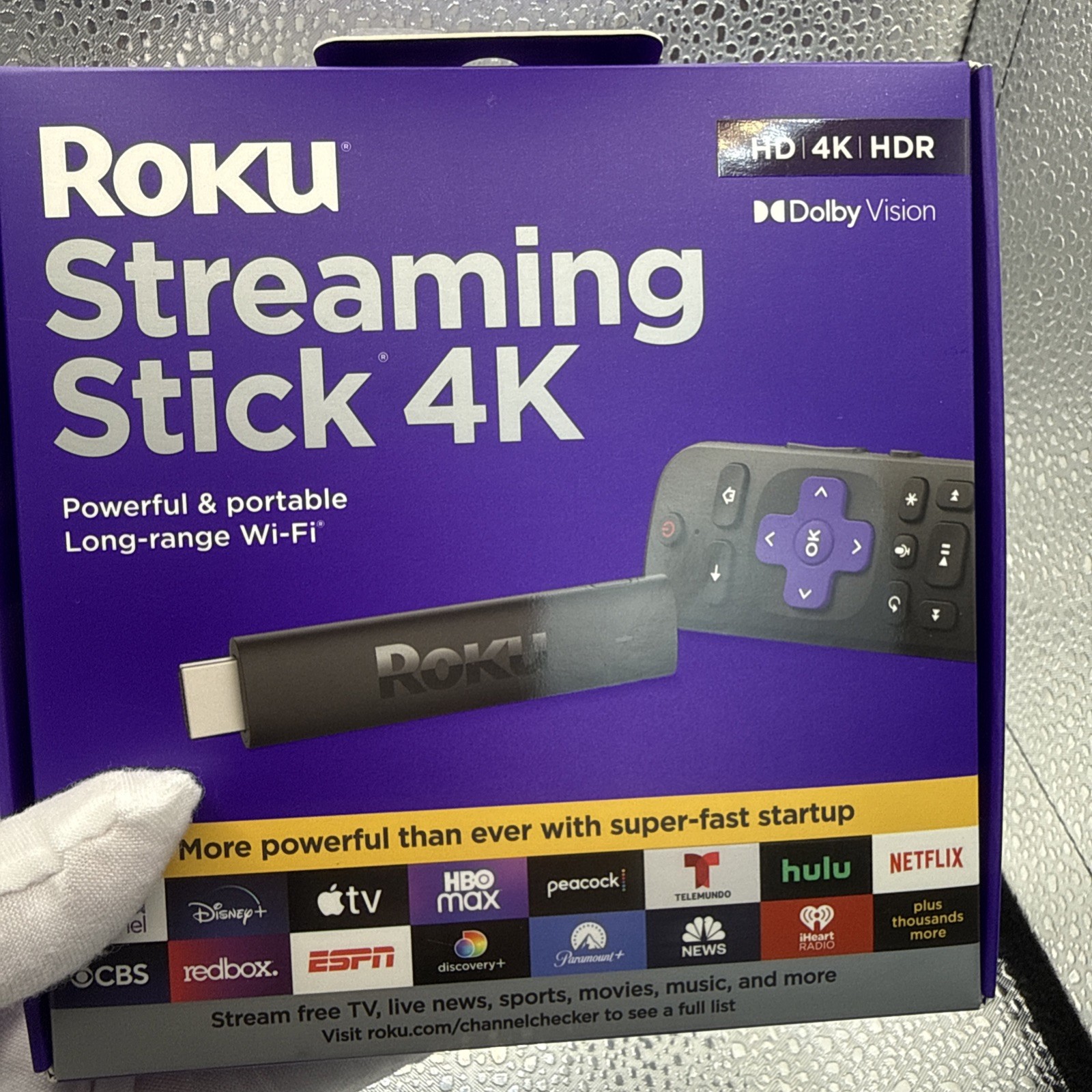 Roku Streaming Stick 4K HDR Media Streamer Sealed