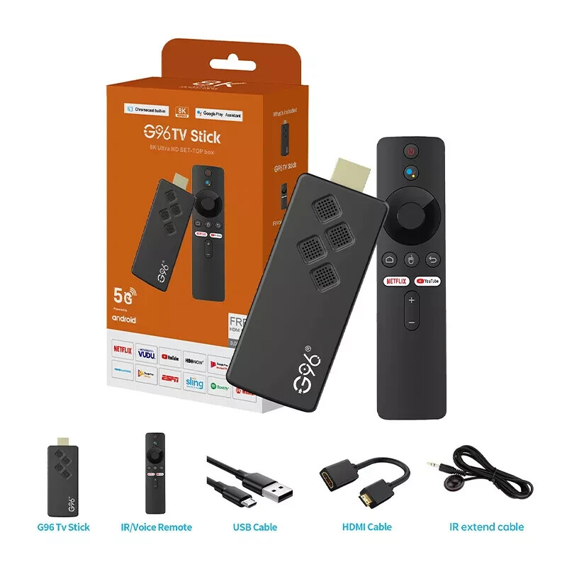 Smart TV Stick Android 13 Dual Wifi BT5 4k W/ Voice/Infrared Remote Control
