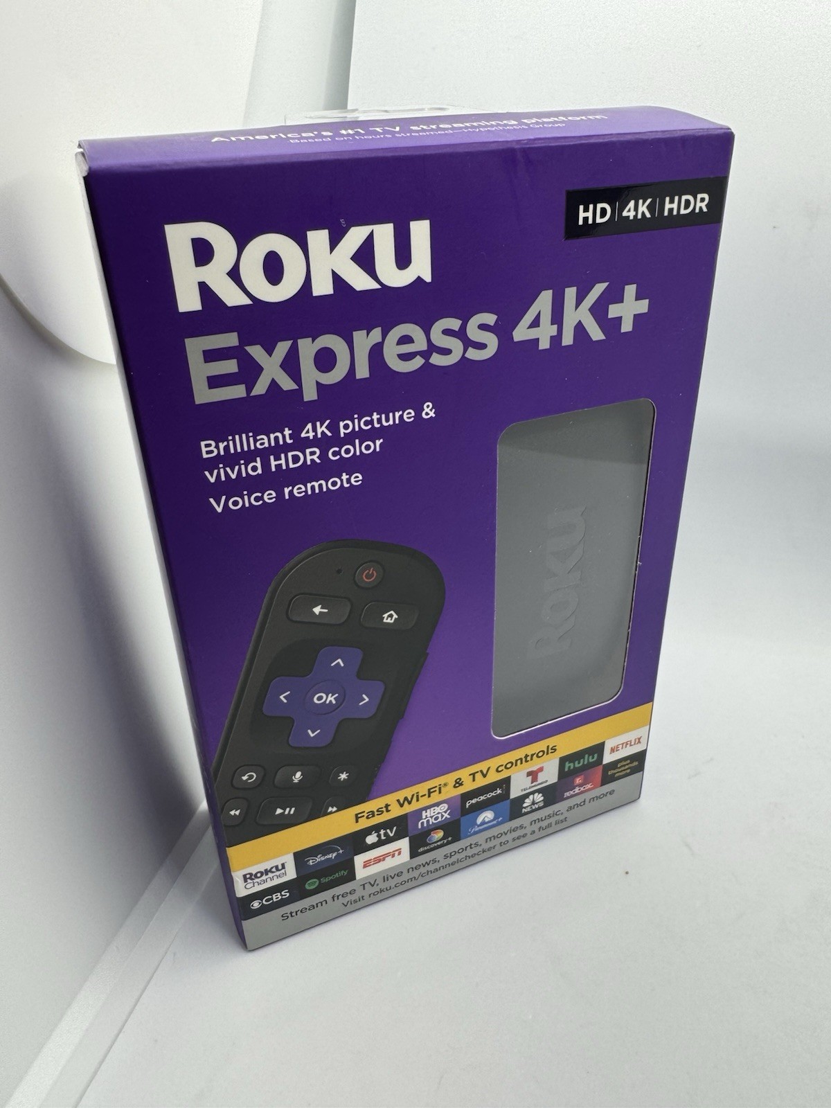 Roku Express 4K+ Streaming Media Player 4K HDR with Voice Remote 3941R NEW