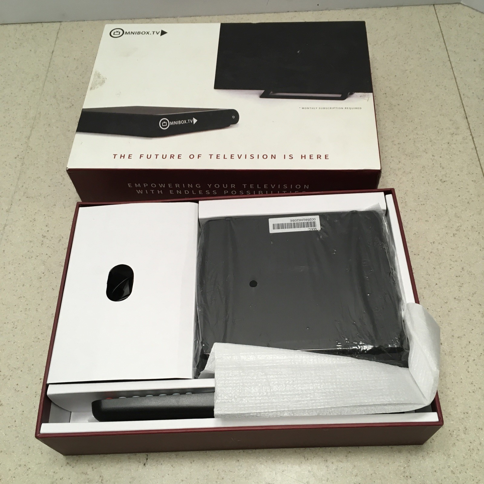 Omniboxtv Minibox.TV NGO-5000 Streaming TV/Web Browser ANDROID 4.2 NIB!