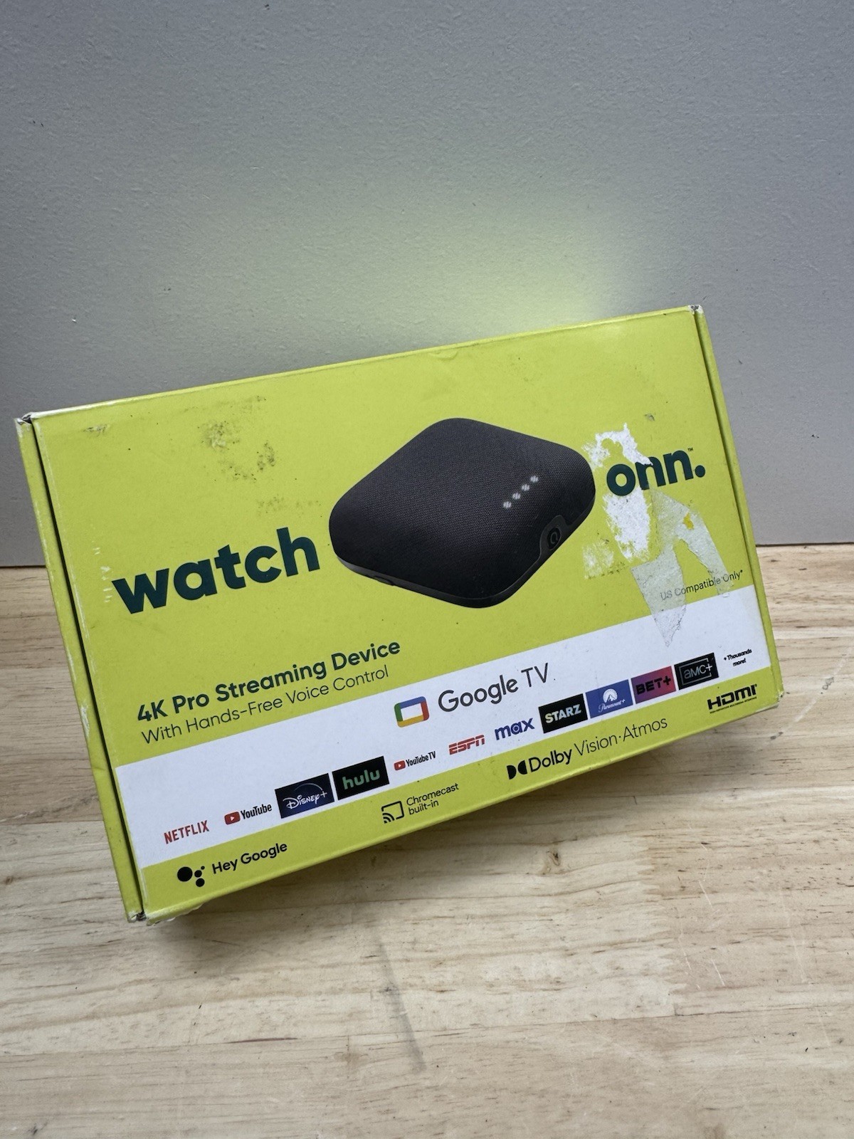 ONN 4K Pro Google TV Streaming Device w Dolby Atmos/Dolby Vision