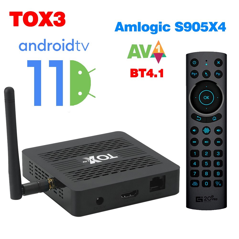 UGOOS TOX3 Amlogic S905X4 Android 11 Smart TV Box 4GB DDR4 32GB ROM 2.4G