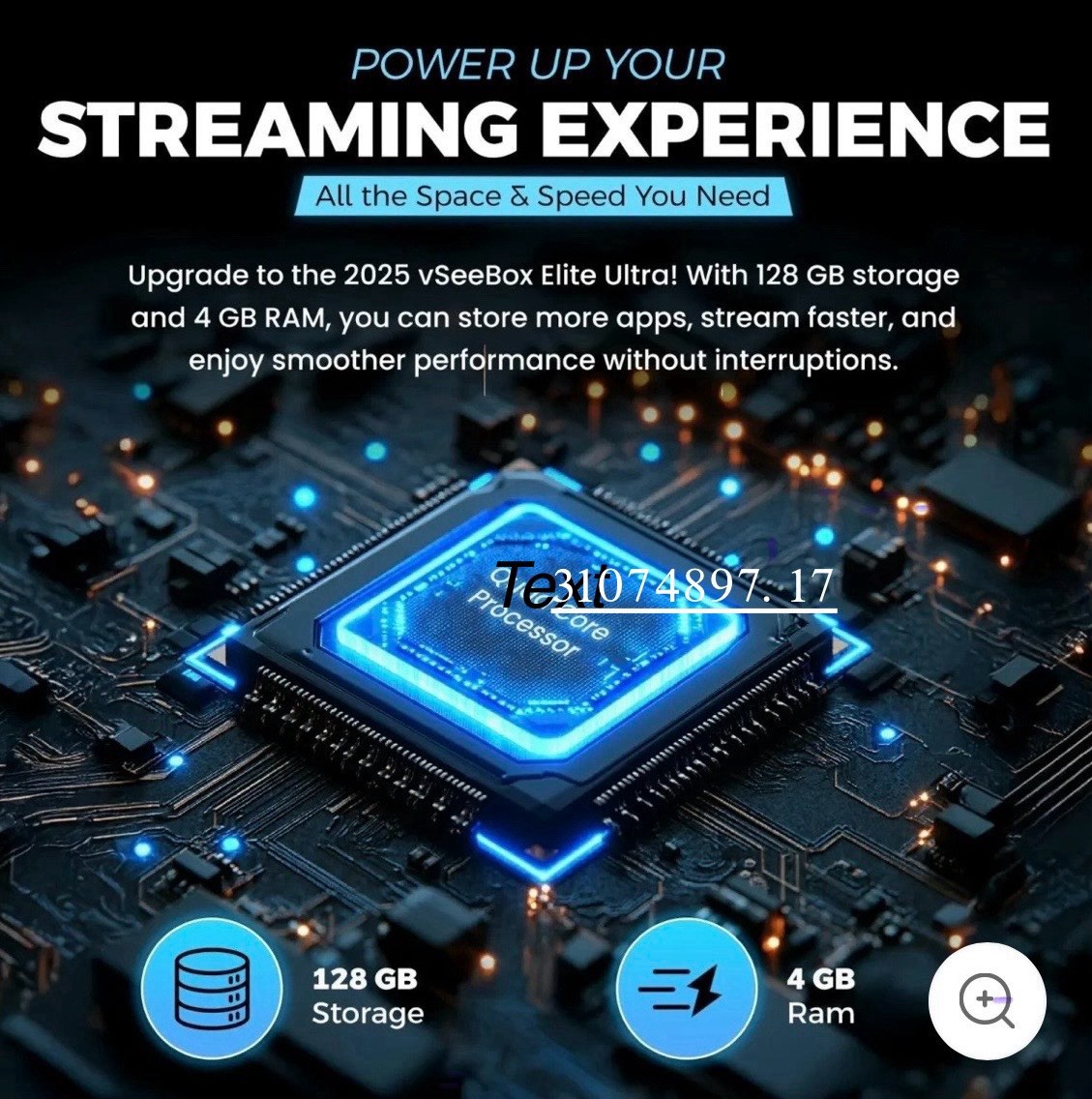 VseeBox Elite Ultra 128GB, 4GB RAM, 6K Ultra HD – Brand New, Fast Free Shipping