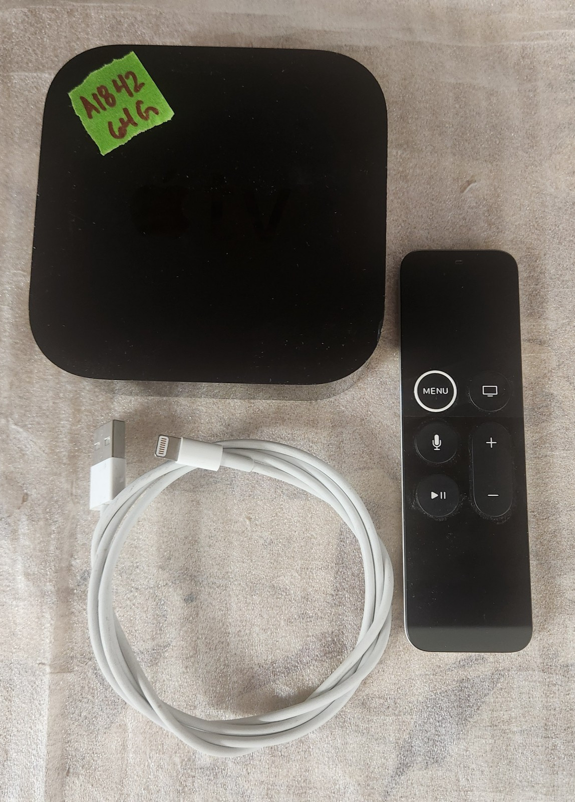 Apple TV 4K (1st Generation) Media Streamer Model #A1842 (64GB) w/Remote & Cable
