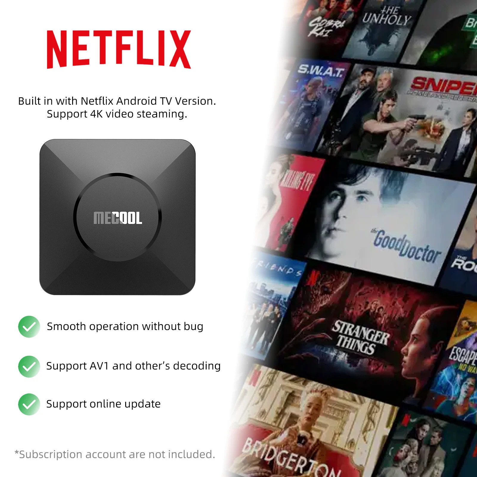 MECOOL M2 Pro Google TV Box Android 11 Netflix Certified 4K S905Y4 2GB+16GB
