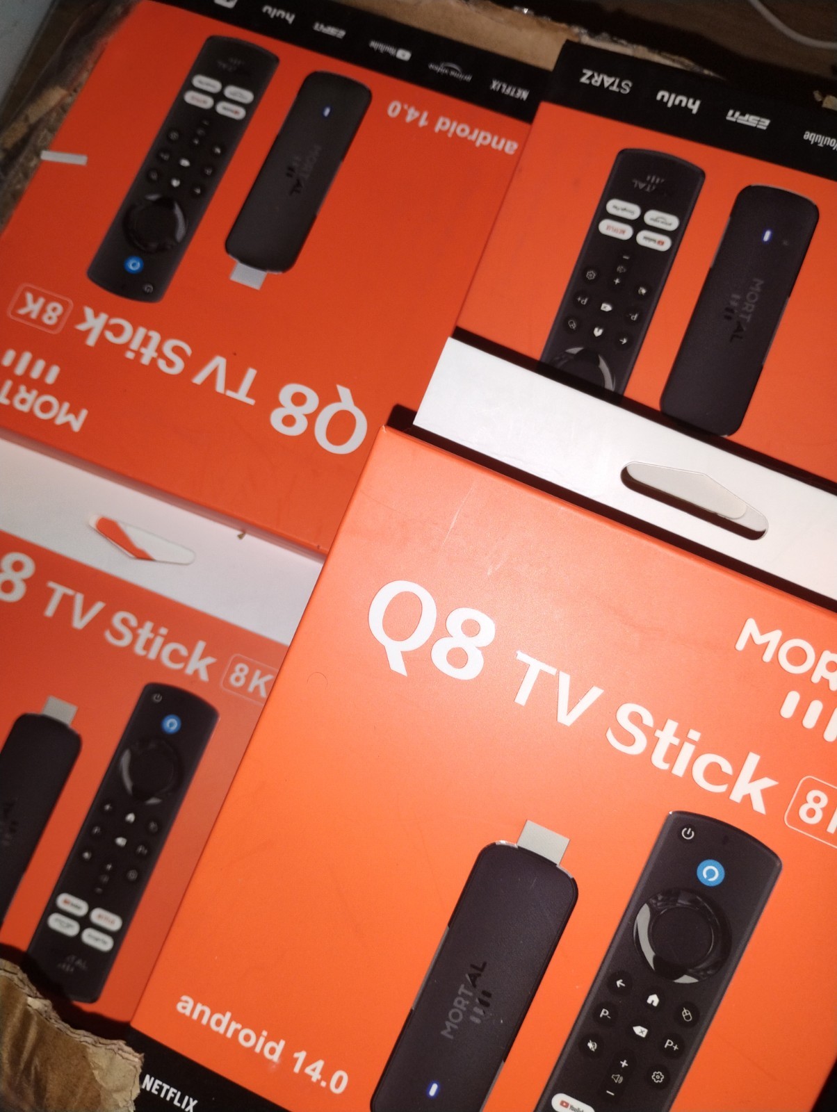 Mortal Q8 Android14 WIFI6 Voice Control TV stick 8K video Allwinner 16GB Storage