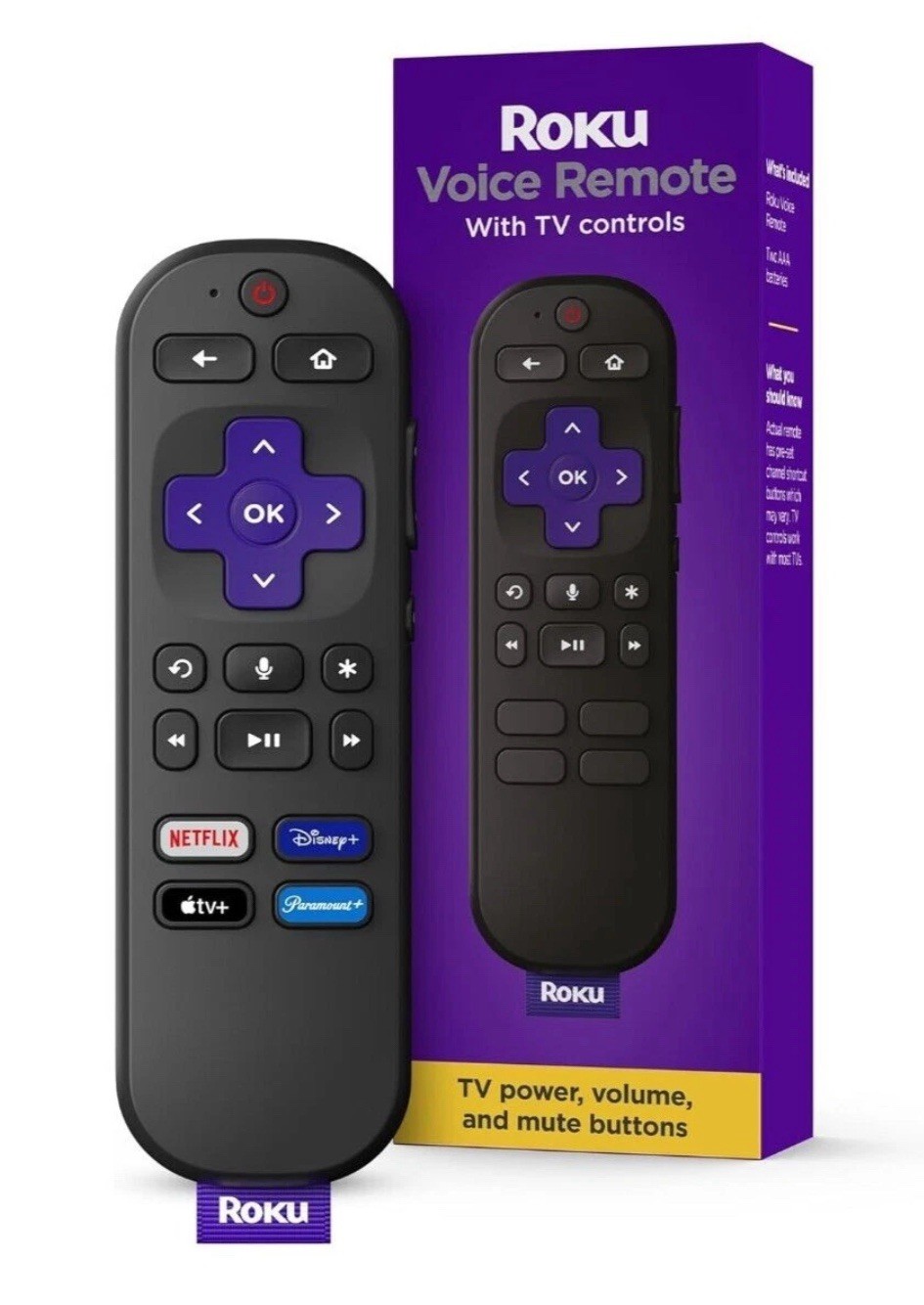 Roku Voice Remote With TV Controls RCA1RW