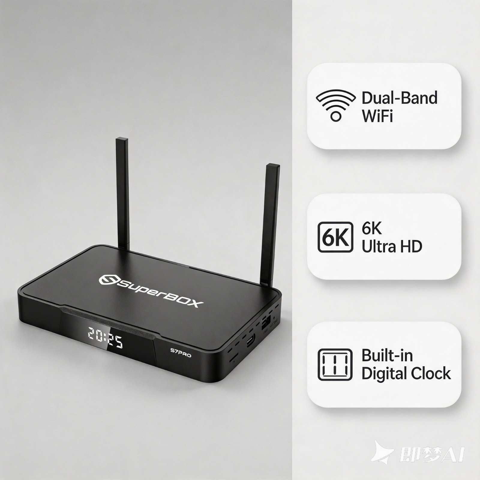 SuperBox S7 Pro Android 12 TV Box 4GB+32GB WiFi6 6K Streaming Media Player