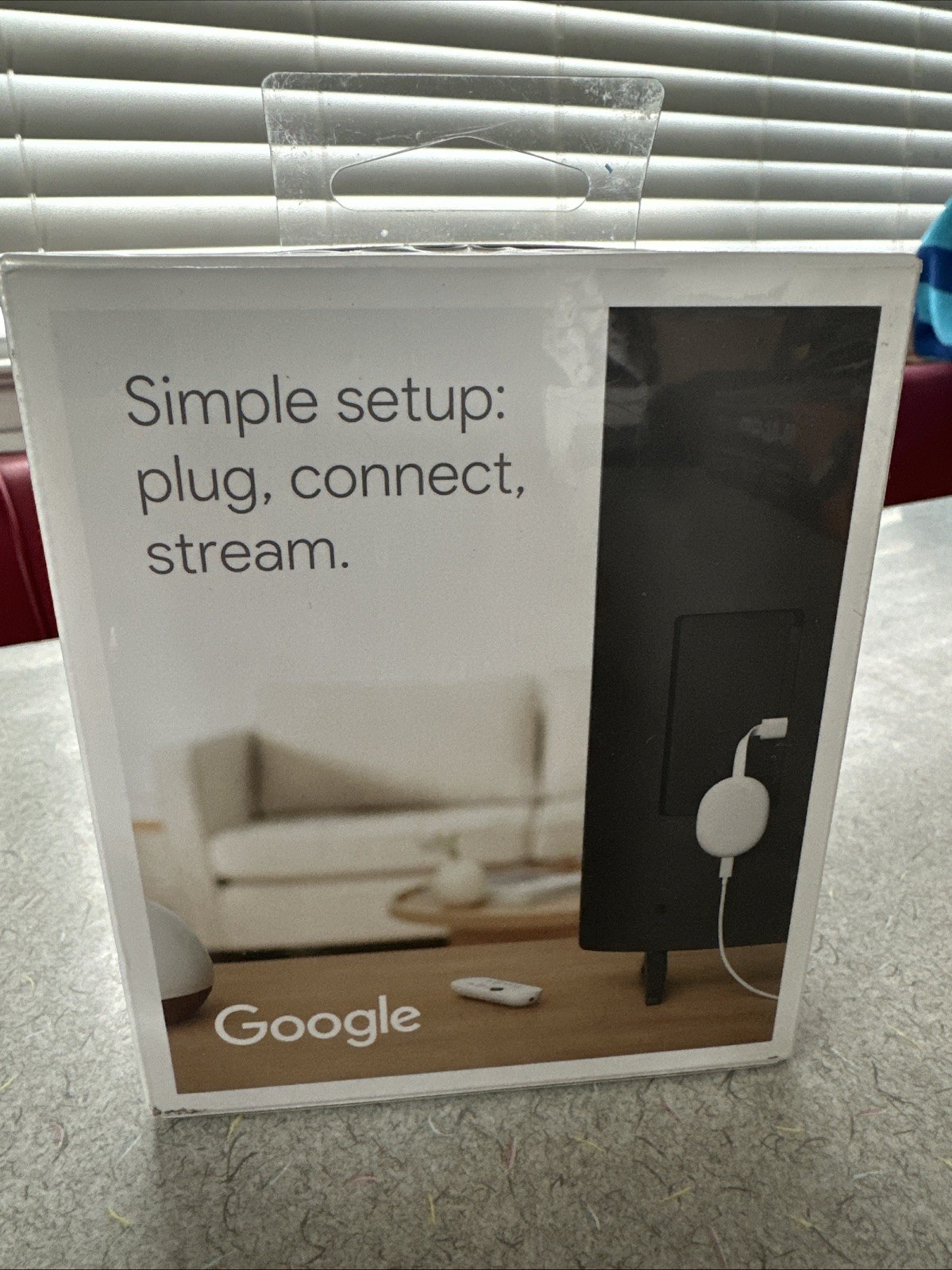 Google Chromecast with Google TV 4K Media Streamer White Wi-Fi Bluetooth HDMI