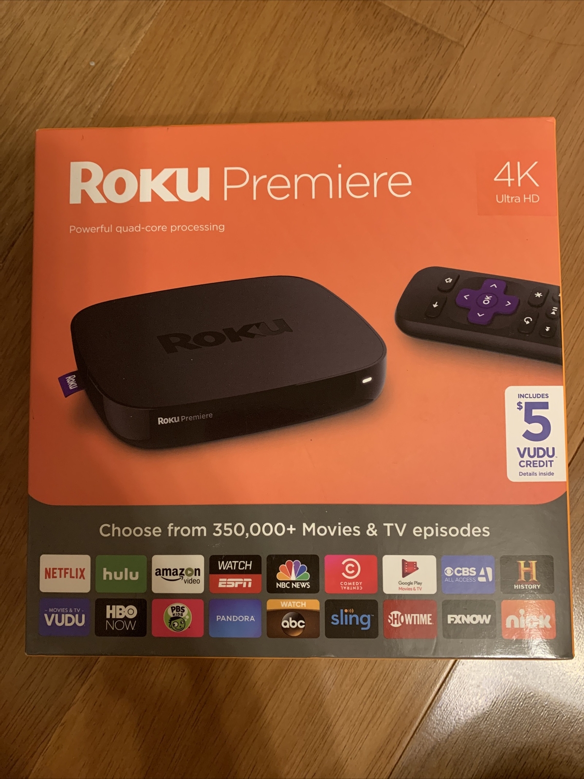 Roku Premiere (5th Generation) 4K Media Streamer 4620RW VUDU Edition – Black