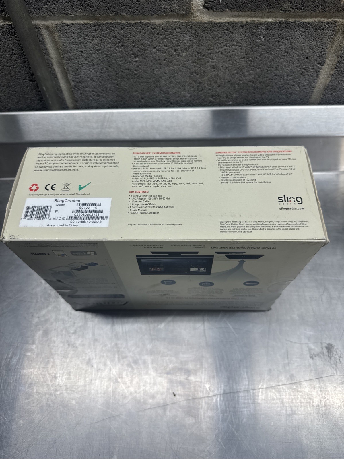 Sling Box Media Sling Catcher Digital HD Media Streamer Model SC100-100