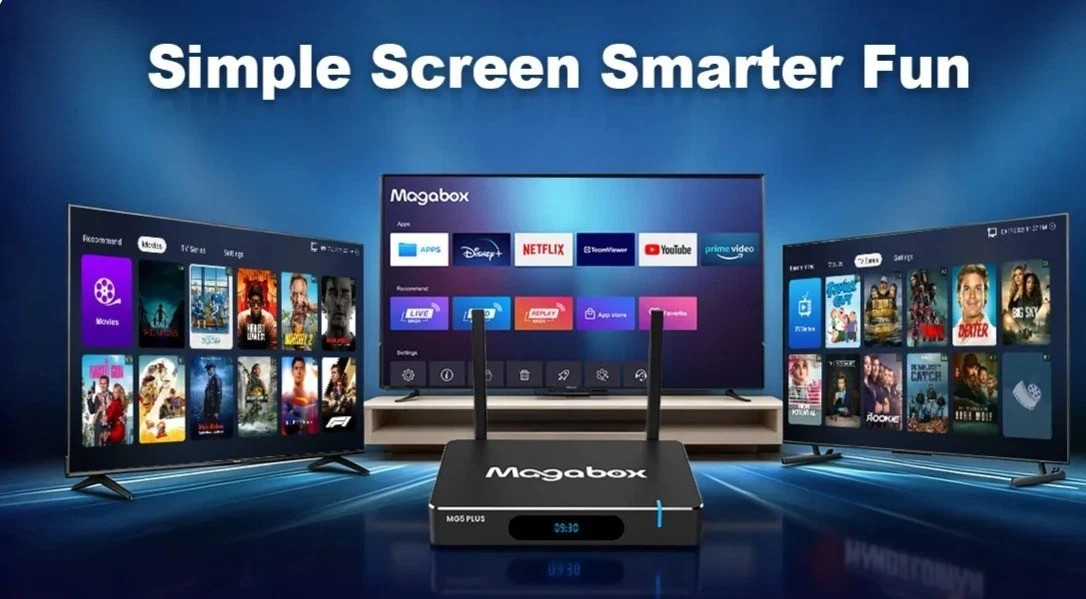 New Magabox MG5 Plus 8k UHD Streaming Device 4GB + 64GB Voice Command Remote