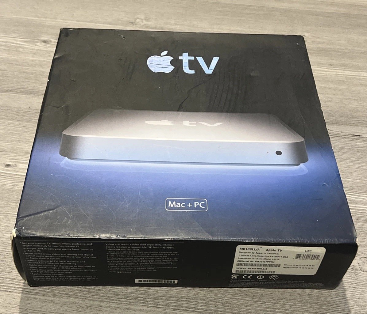 RARE MAC + PC Apple TV (1st Generation) 160GB Media Streamer. A1218 – FREE SHIP!