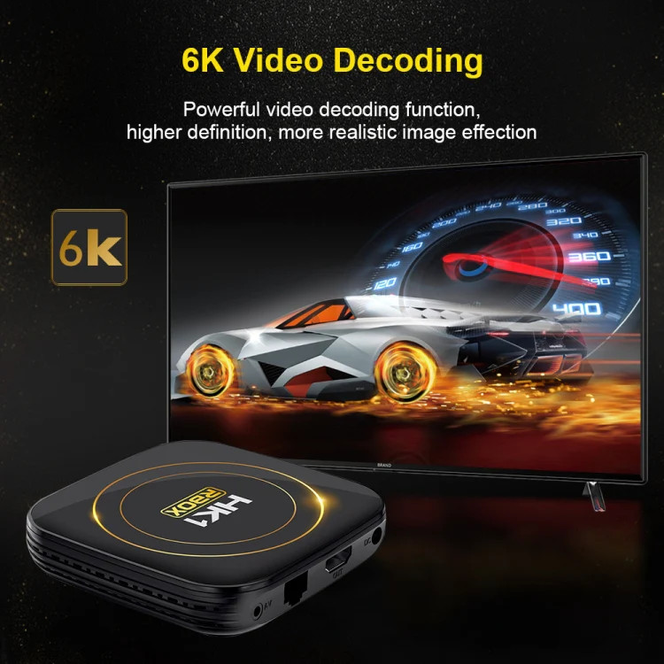 HK1 RBOX-H8S 4K Ultra HD Android 12.0 Smart TV Box with Remote Control, Allwinne
