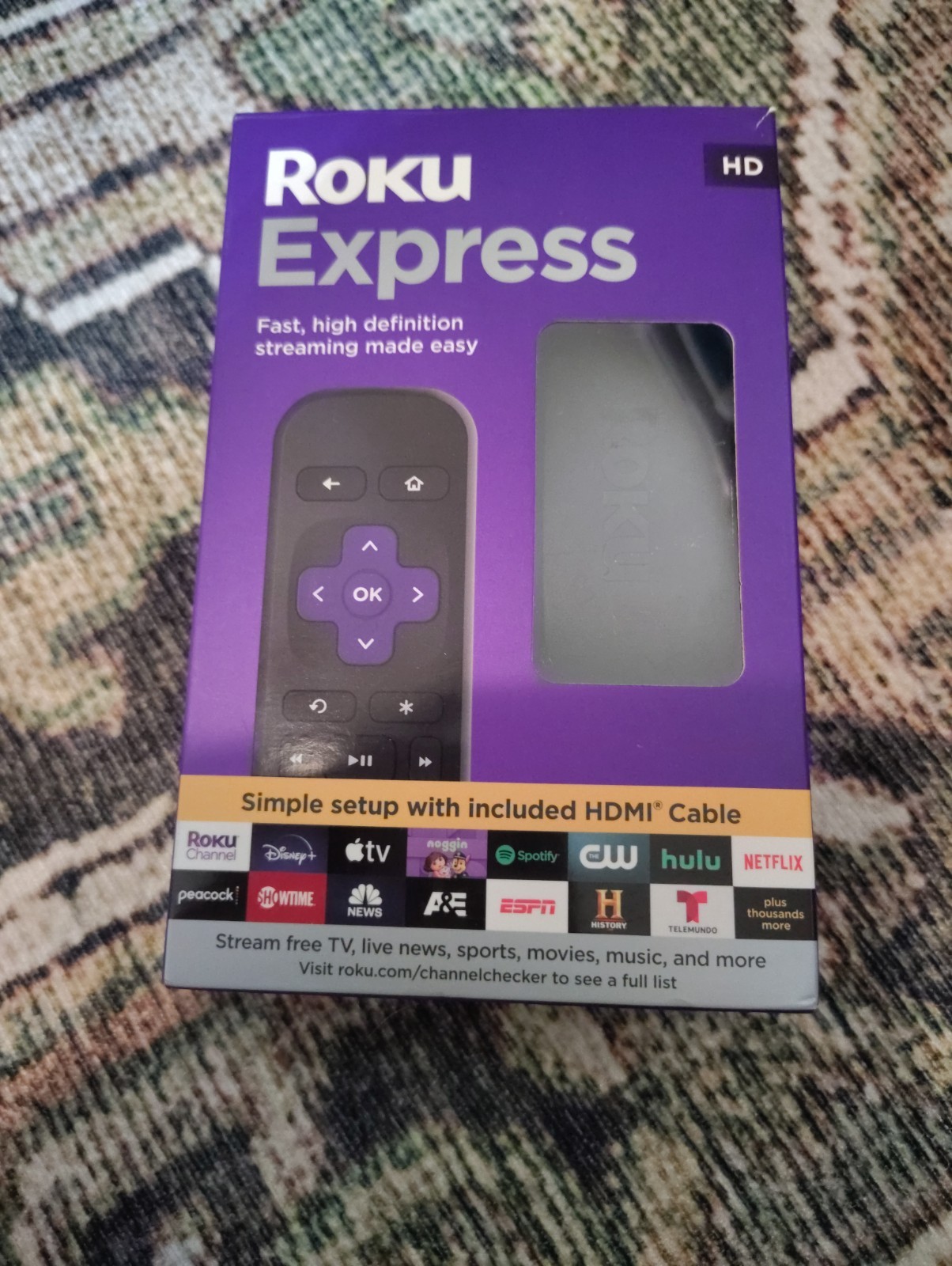 Roku Express Cable Remote – Black (3930R) – USED – in excellent condition.
