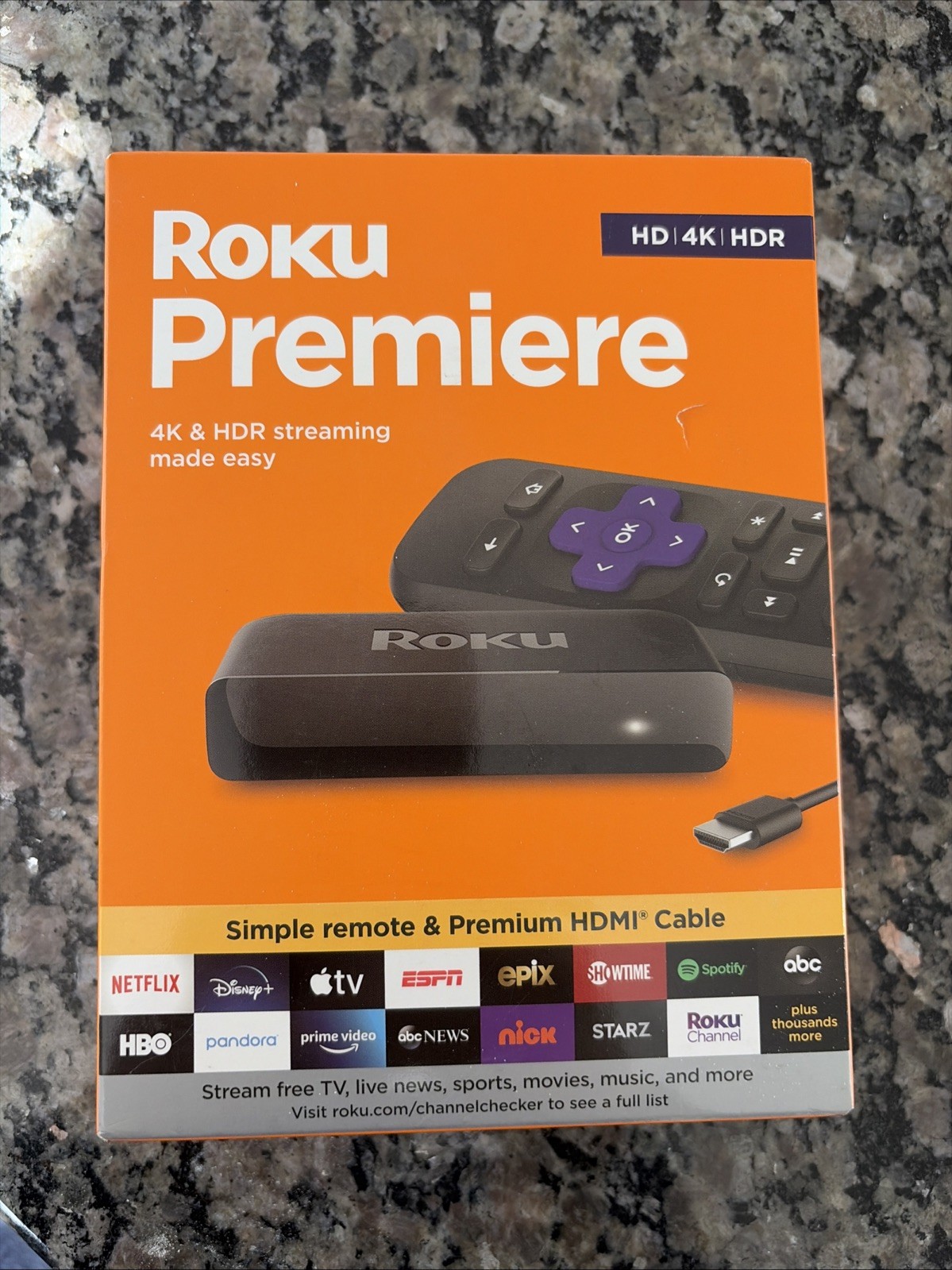 Roku Premiere HD/4K/HDR Streaming Media Player 3920R New Sealed with Remote